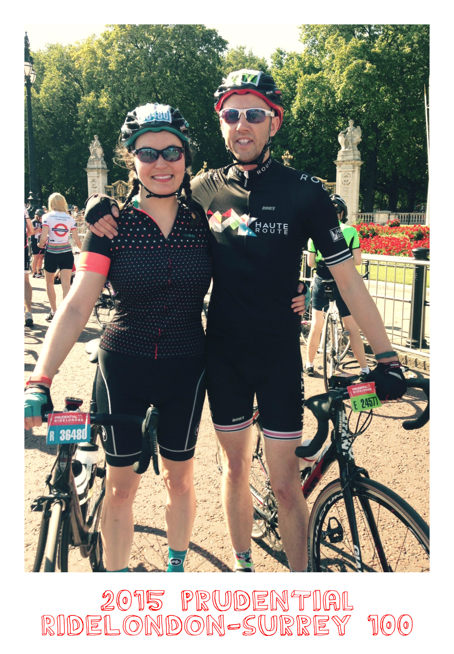 One of the greatest days of my life - completing the Prudential RideLondon-Surrey 100 with Matt.